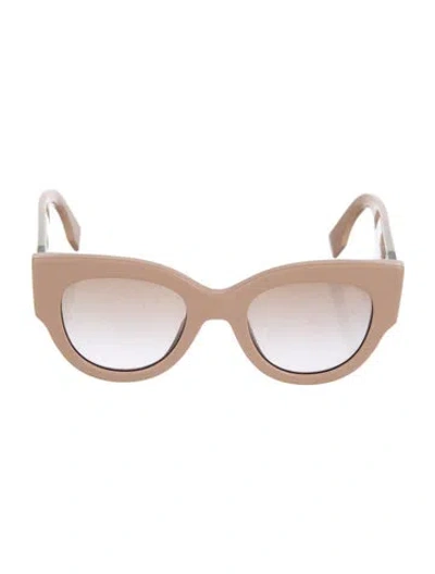 Pre-owned Fendi Oversize Gradient Sunglasses In Neutral