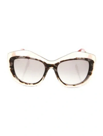 Pre-owned Fendi Oversize Gradient Sunglasses In Neutrals