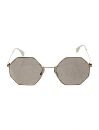 Pre-owned Fendi Oversize Tinted Sunglasses In Multi