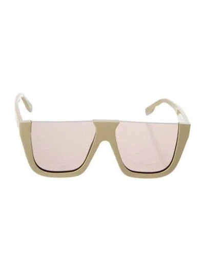 Pre-owned Fendi Oversize Tinted Sunglasses In Yellow
