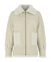 Fendi Oversized Aviator-style Jacket In Nude