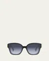 Fendi First Gradient Acetate Square Sunglasses In Shiny Black