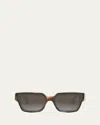 Fendi Oversized F Square Acetate Sunglasses In Blonde Havana