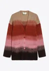 Fendi Gradient Mohair And Wool Oversized Cardigan Clothing In Multi