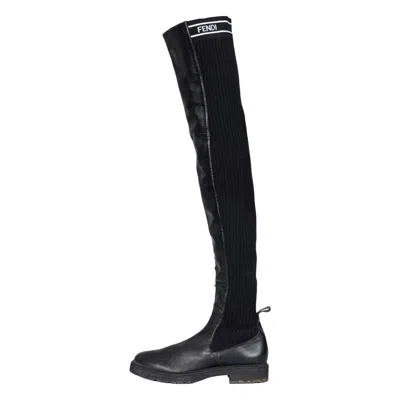 Pre-owned Fendi Over-the-knee Boots Sz.39 In Black