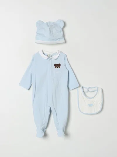 Fendi Babies' Pack  Kids Color Gnawed Blue In Hellblau