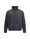 Fendi Men Padded Ff Nylon Bomber Jacket In Black