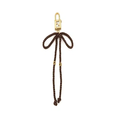 Fendi Padlock Charm Lucchetto Metallo In Brown