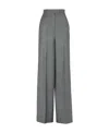 Fendi Wide Leg Wool Pants In Gray