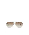 Fendi Palladium-coloured Metal Sunglasses In Brown
