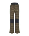 Fendi Brown Ff Canvas Trousers In Brown