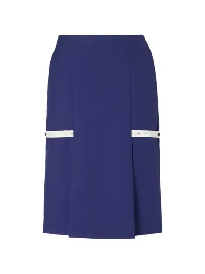 Fendi Panelled Midi Skirt In Blue