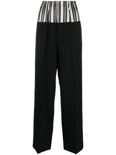 FENDI PANELLED STRIPED TROUSERS
