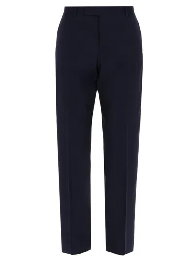 Fendi Dark Blue Wool Virgin Wool Viscose Pants