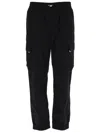 Fendi Straight Trousers Elastic Waistband Cargo Pockets In Black