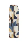 Fendi Patchwork Print Silk Flowing Pyjama Trousers Clothing In Multi