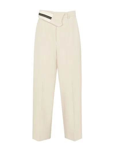 FENDI PANTALONE WOOL COTTON TROUSERS