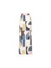 Fendi Patchwork Print Silk Flowing Pyjama Trousers Clothing In Multi
