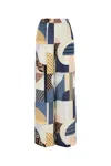 Fendi Patchwork Print Silk Flowing Pyjama Trousers Clothing In Multi