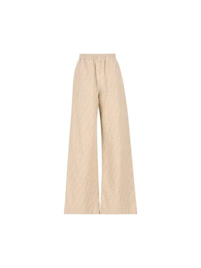 Fendi Pants In Neutral