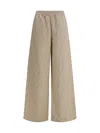 Fendi Women Chambray Pants In Neutral