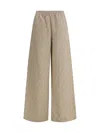 Fendi Women Chambray Pants In Neutral