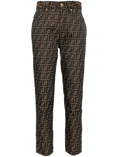 Pre-owned Fendi Pants In 褐色