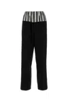 Fendi Wool Crepe Trousers In Black