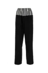 Fendi Wool Crepe Trousers In Black
