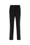 Fendi Pantalone In Misto Cotone E Canapa In Black