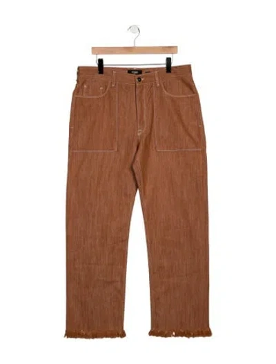 Pre-owned Fendi Pants In Brown
