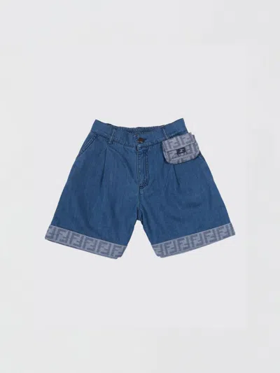 Fendi Pants Kids In Blue