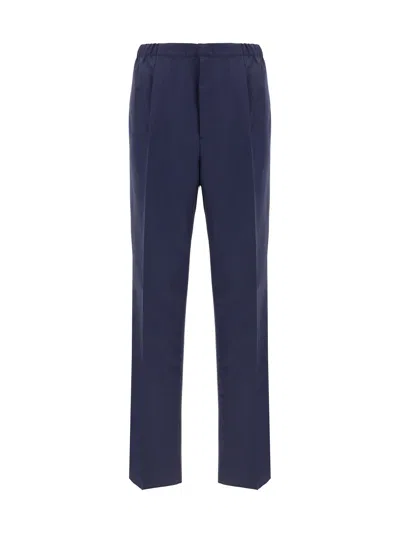 Fendi Trousers With Elasticated Waist In Mirto