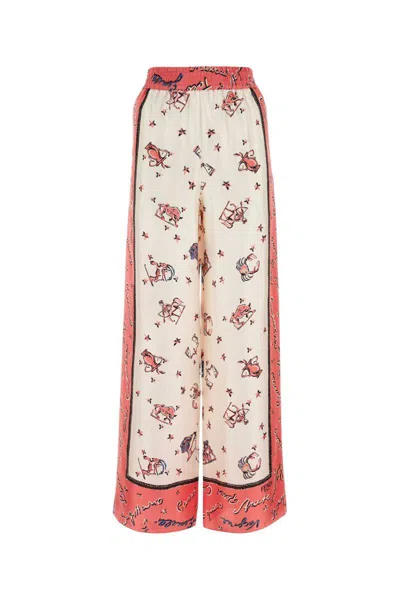 Fendi Printed Satin Wide-leg Pant In Multicolor