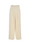 Fendi Ivory Wool Blend Pant In White