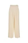 Fendi Ivory Wool Blend Pant In White