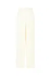 Fendi Ivory Wool Blend Pants In White