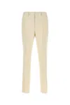 Fendi Wool Trousers With Back Pockets And Belt Loops In White