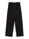 Fendi Wide Leg Wool Trousers In White