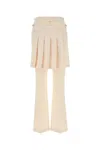 Fendi Grain De Poudre Pleated Panel Pants In White