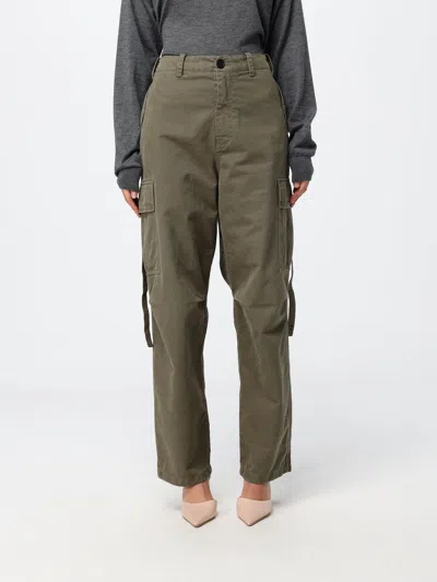 Fendi Pants Woman Color Military In Green