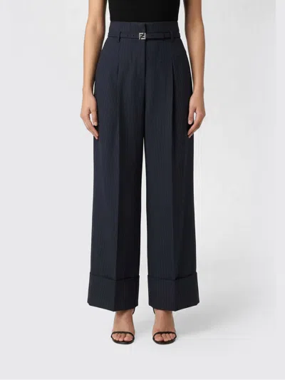 Fendi Pants Woman  In Blue