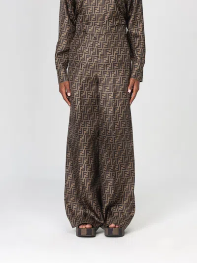 Fendi Pants Woman  In Brown