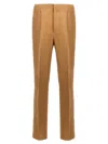 Fendi Paper Canvas Pants In Brown