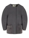 Fendi Patch-pocket Jacket In Gray