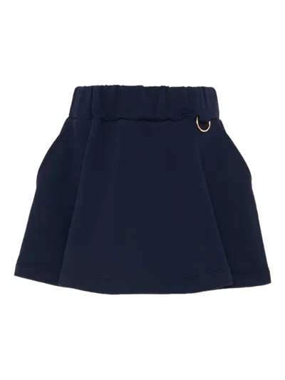 Fendi Patch-pocket Pleated Skirt In Blue