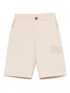 Fendi Patch Shorts In Neutral