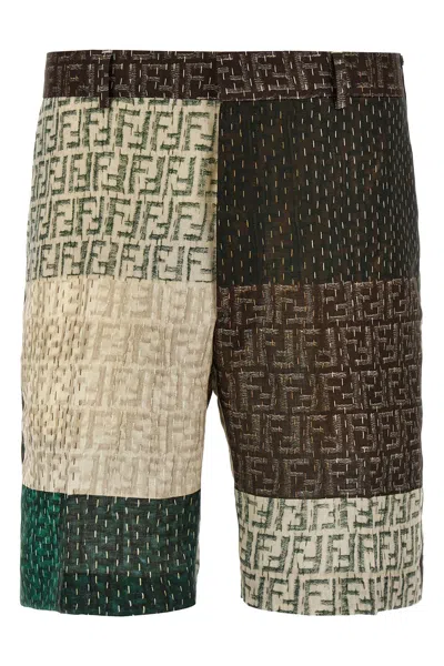 Fendi Bermuda Patchwork In Multi