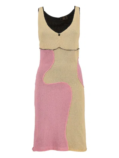 Pre-owned Fendi Patchwork Cotton Dress
