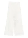 Fendi Lace-panel Trousers In White